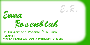 emma rosenbluh business card
